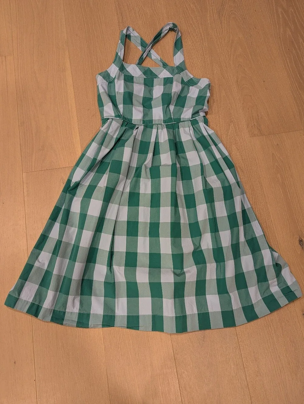 Green and Blue Gingham Sundress
